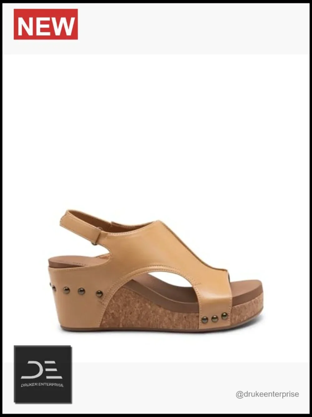 Comfortable Peep-Toe Platform Wedge Sandals w/ EVA Foam Footbed